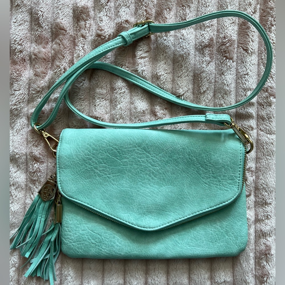 Mint crossbody bag